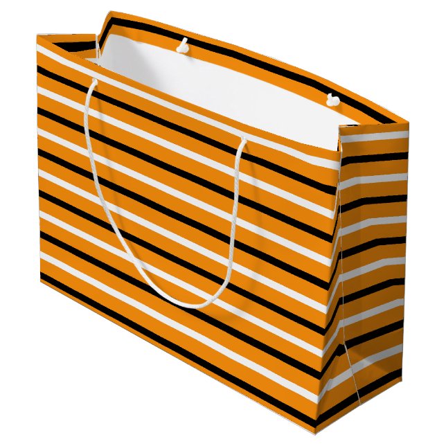 Sacola Para Presentes Grande Listra de Halloween 3 (Verso inclinado)