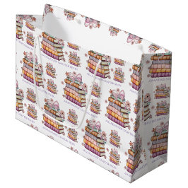 Sacola Para Presentes Grande Livro de Histórias de um Novo Capítulo Chá de Noiv