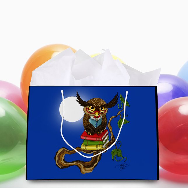 Sacola Para Presentes Grande Livros de Coruja (Criador carregado)