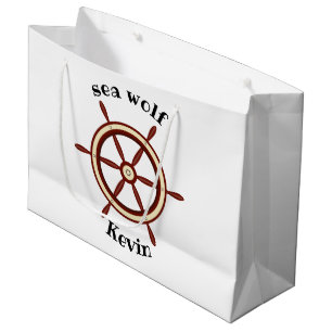 Sacola Para Presentes Grande "LOBISOMEM DO MAR" ,volante, personalizado