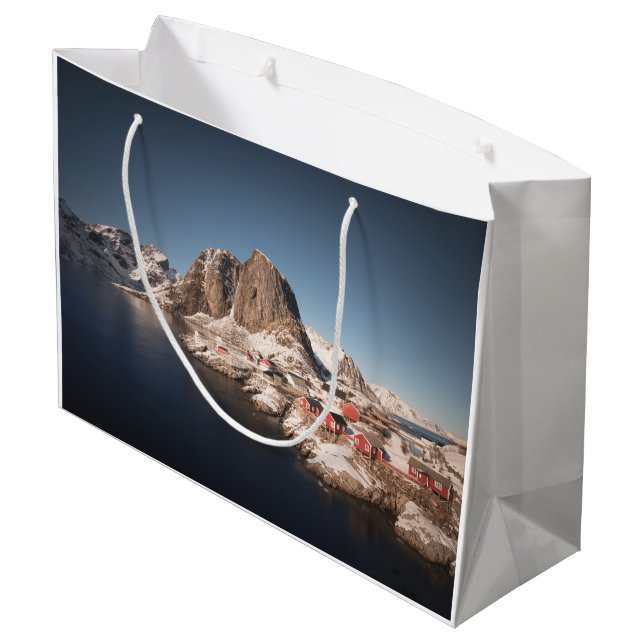 Sacola Para Presentes Grande Lofoten Islands Norway (Verso inclinado)