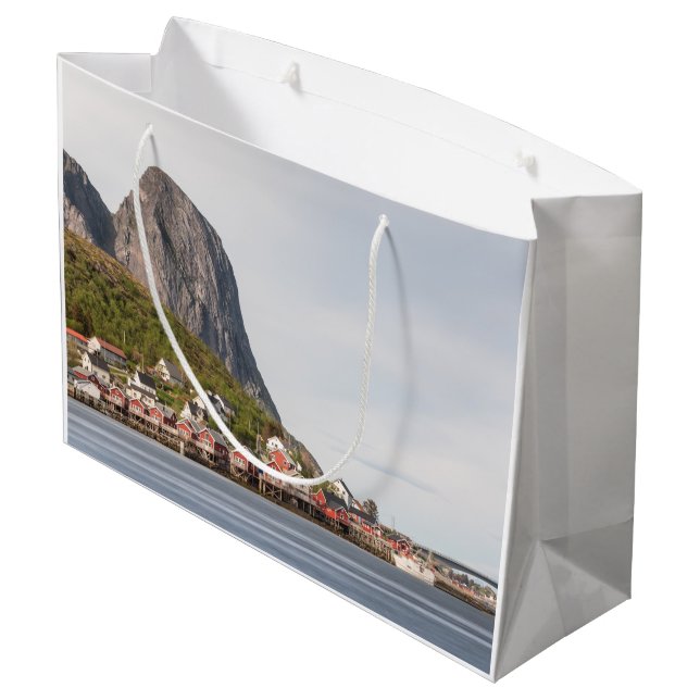 Sacola Para Presentes Grande Lofoten Noruega (Verso inclinado)