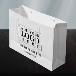 Sacola Para Presentes Grande Logo Corporativo | Empresa Branca Minimalista Mode