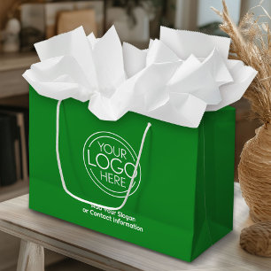 Sacola Para Presentes Grande Logotipo Básico de Negócios de Escritório com Info