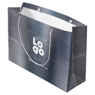 Sacola Para Presentes Grande Logotipo Bruto Slate Iron Metal XL Papel Comprando