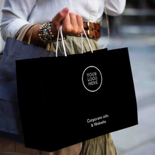 Sacola Para Presentes Grande Logotipo comercial mínimo moderno Informações corp
