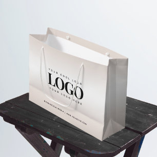 Sacola Para Presentes Grande Logotipo Comercial Personalizado de Chic Gradiente