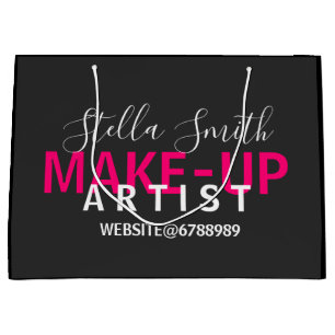 Sacola Para Presentes Grande Logotipo da empresa Personalizado Makeup Artist St