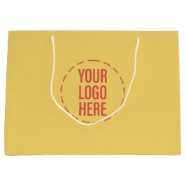 Sacola Para Presentes Grande Logotipo da Marca Tema Amarelo Praia Ensolarada
