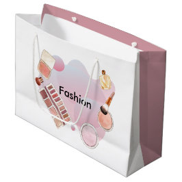 Sacola Para Presentes Grande logotipo da moda em aquarela  