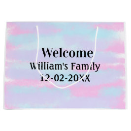 Sacola Para Presentes Grande logotipo de monograma minimalista simples personal