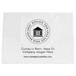 Sacola Para Presentes Grande Logotipo Empresarial Minimalista Personalizado Sim