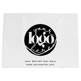 Sacola Para Presentes Grande Logotipo Personalizado de Negócios Minimalista Pro
