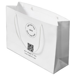 Sacola Para Presentes Grande Logotipo Personalizado Eco Kraft & QR Gift Bag par
