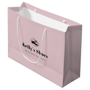 Sacola Para Presentes Grande Logotipo Personalizado para Empresas Elegante, Com