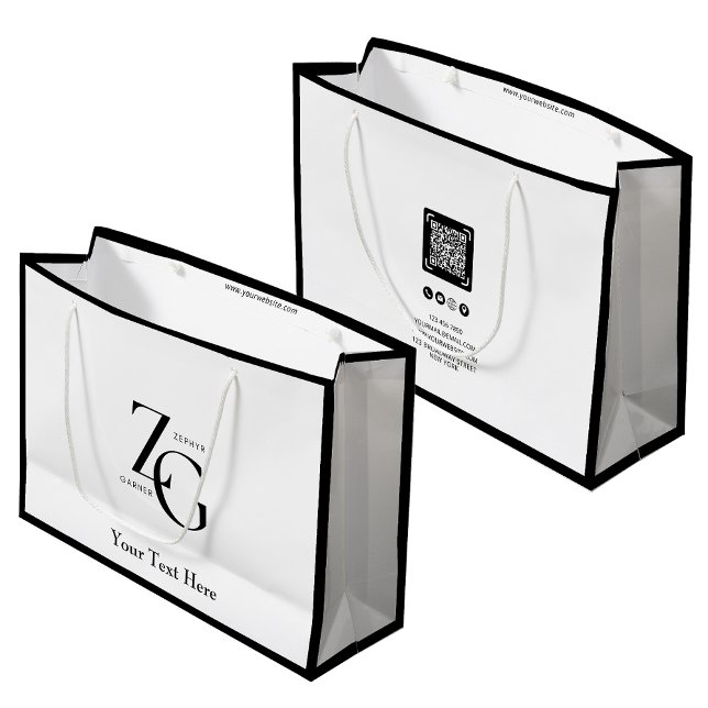 Sacola Para Presentes Grande Logotipo personalizado para empresas modernas | Có (Criador carregado)