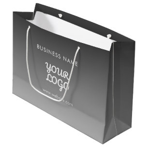 Sacola Para Presentes Grande Logotipo & Texto Promocional Moderno Cor Editáve