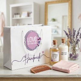 Sacola Para Presentes Grande Loja da Marca de Acessórios Florais para Cabelo