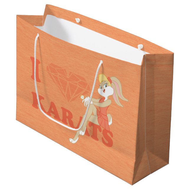 Sacola Para Presentes Grande Lola Bunny I Heart Karats (Frente inclinada)