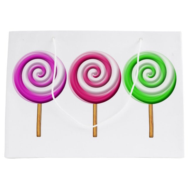 Sacola Para Presentes Grande Lollipops Gift Bag (Frente)