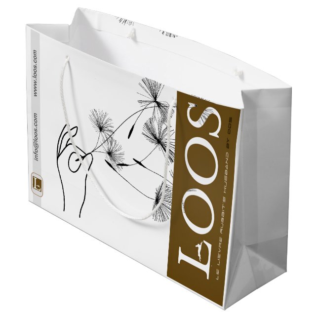 SACOLA PARA PRESENTES GRANDE LOOS GIFT BAG (Verso inclinado)