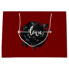 Sacola Para Presentes Grande Love Rosa