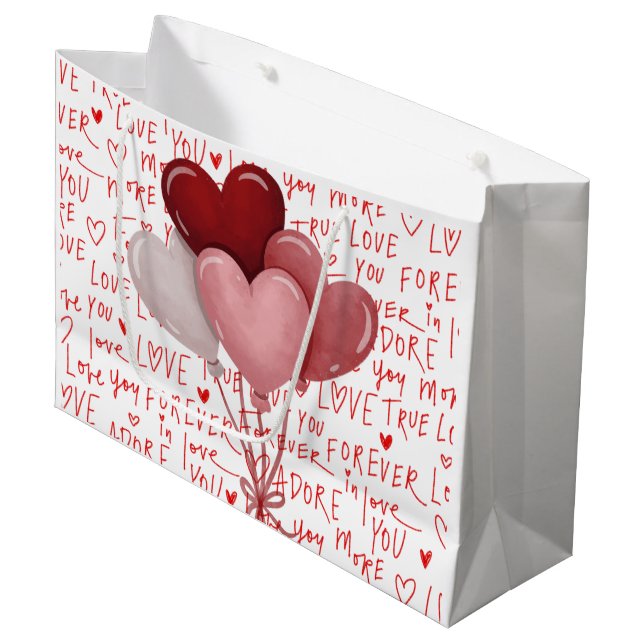Sacola Para Presentes Grande Love Vibes Large Gift Bag (Frente inclinada)