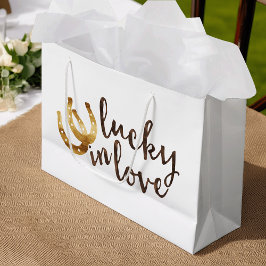 Sacola Para Presentes Grande Lucky in Love