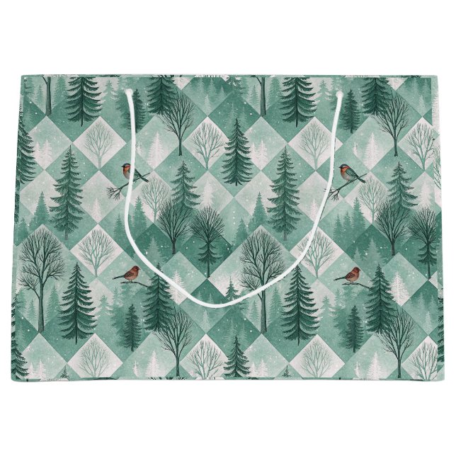 Sacola Para Presentes Grande Luxurious Holiday Gift Bag (Frente)