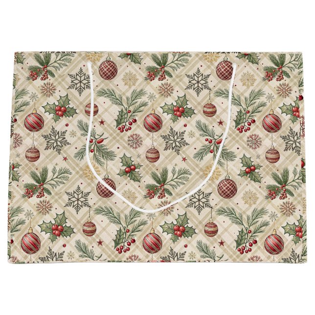 Sacola Para Presentes Grande Luxurious Holiday Gift Bag (Frente)