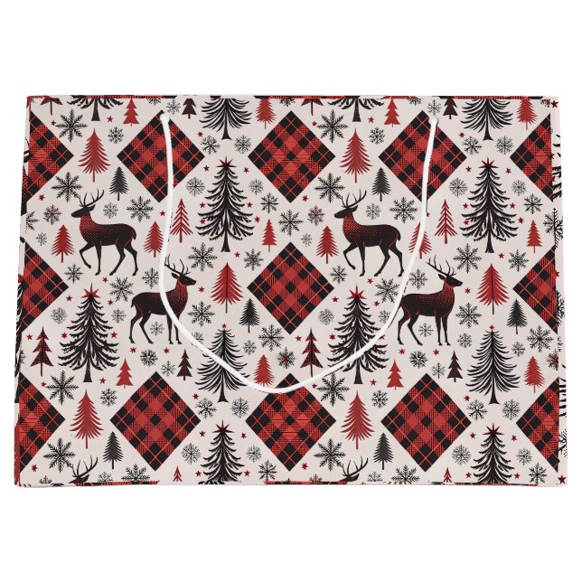 Sacola Para Presentes Grande Luxurious Holiday Gift Bag (Frente)