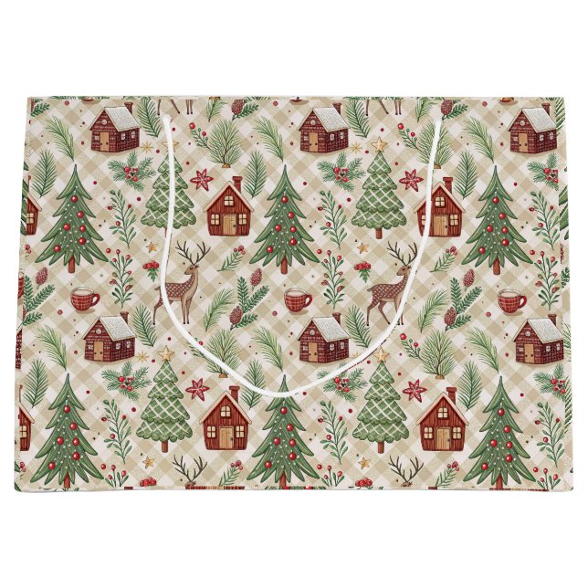 Sacola Para Presentes Grande Luxurious Holiday Gift Bag (Frente)