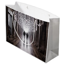 Sacola Para Presentes Grande Luz, sombras e simetria - sepia