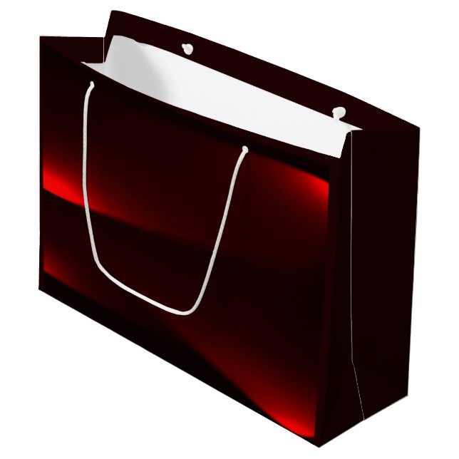 Sacola Para Presentes Grande Luzes de Cranberry e Preto (Frente inclinada)