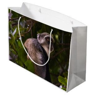 Sacola Para Presentes Grande Macaco azul, Zanzibar