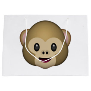 Sacola Para Presentes Grande Macaco - Emoji