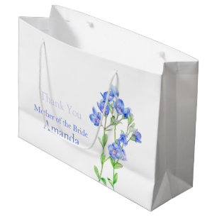 Sacola Para Presentes Grande Mãe azul casada da noiva.