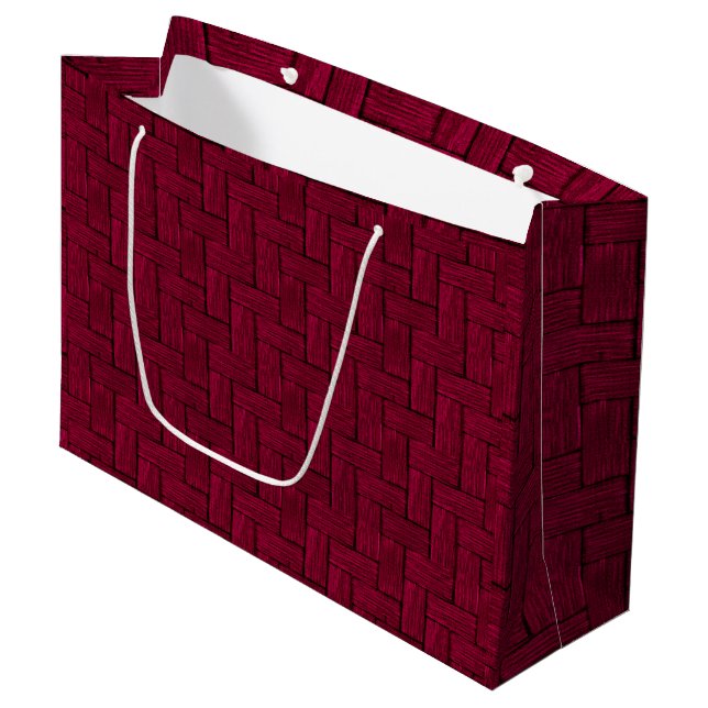 Sacola Para Presentes Grande Magenta Lincoln Logs Gift Bag (Frente inclinada)