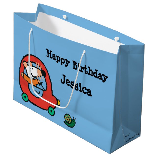 Sacola Para Presentes Grande Maisy conduz um carro vermelho bonito (Frente inclinada)