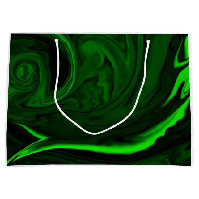 Sacola Para Presentes Grande malaquite verde-textura (Frente)