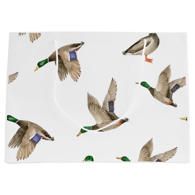Sacola Para Presentes Grande Mallard Duck Gift Bag (Frente)