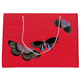 SACOLA PARA PRESENTES GRANDE MANTEIRAS DE JAPONÊS NO SACO DE PRESENTE VERMELHO