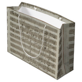Sacola Para Presentes Grande Manuscrito do concerto do violino de Mozart