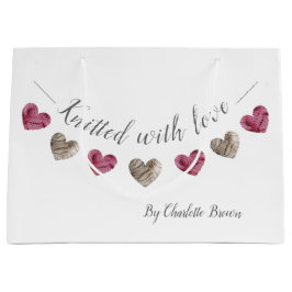 Sacola Para Presentes Grande Mão de amor feita com presentes