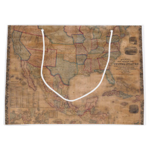 Sacola Para Presentes Grande Mapa antigo antigo inspirado (13)