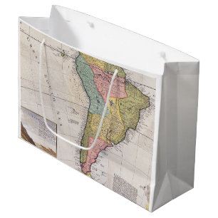 Sacola Para Presentes Grande Mapa antigo antigo inspirado (8)
