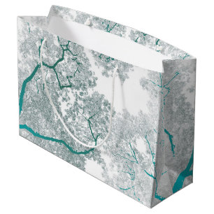 Sacola Para Presentes Grande Mapa de Árvores 3
