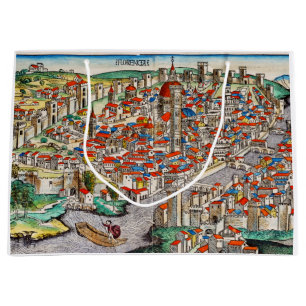 Sacola Para Presentes Grande Marco medieval de Florença na Itália