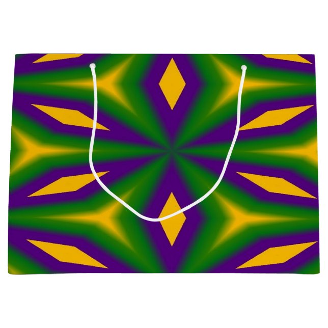 Sacola Para Presentes Grande Mardi Gras Star Gift Bag (Frente)