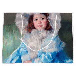 Sacola Para Presentes Grande Margot em azul, Mary Cassatt